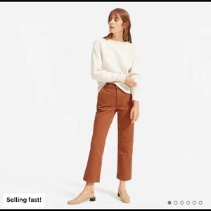 Everlane Straight-Leg Crop Cocoa Brown
